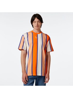Karl Kani Small Sign. Stripe Erkek Renkli T-Shirt