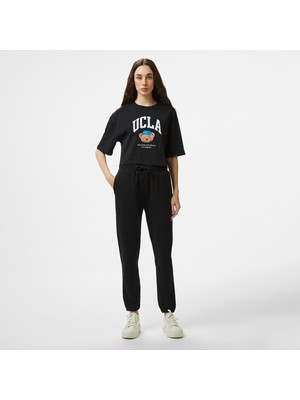 Ucla Regular Fit Kadın Siyah Eşofman Altı