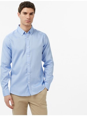 Nautica Erkek Mavi Slim Fit Gömlek