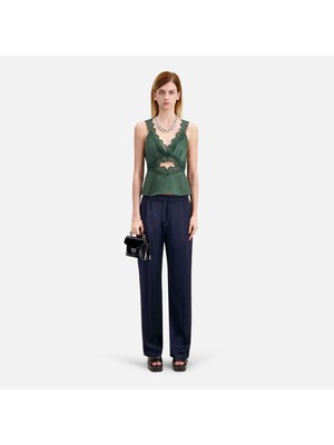 The Kooples Kadın Zincir Detaylı Lacivert Pantolon