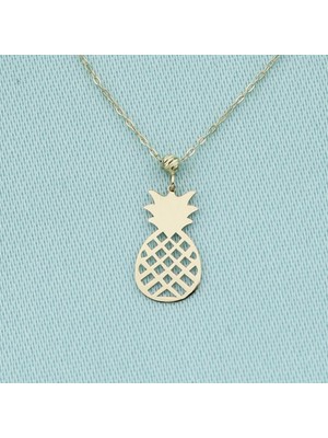 İryum 14 Ayar Altın Ananas Kolye  4N37046