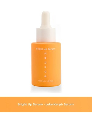 Sopure Bright Up Serum-Arbutin, Niasinamid ve Traneksamik Asit İçeren, Cilt Tonu Eşitleyici, Leke Karşıtı Aydınlatıcı Kompleks Serum-30 ML