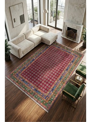 Cos.kim Dekoratif Halı Kaymaz Taban Leke Tutmaz Yıkanabilir Kilim Özel Ölçü Salon Halısı 3023-01