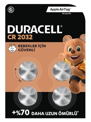 TeknoKapsül Duracell CR2032 Lityum Düğme Piller 3V (4’lü