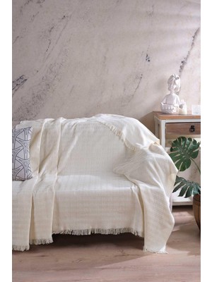Empressco Yumuşak ve Şık 170X200CM Ekru Koltuk Örtüsü Koltuk Şalı