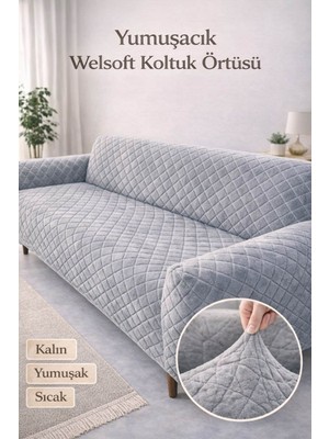 Empressco Yumuşacık Esnek Lastikli 3 Kişilik Koltuk Örtüsü, Kaymaz ve Yıkanabilir