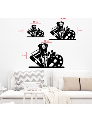 To Design Lab Ressam. - Resim Boya, Fırça, Palet Temalı Dekoratif Tablo