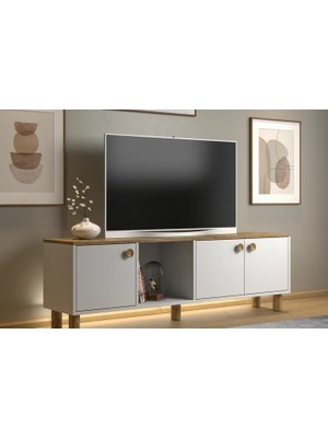 Vivense Bohem Hira Ledli Tv Ünitesi, Konsol, 3 Kapak 1 Bölmeli, 160 cm