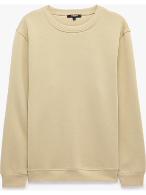Koton Pamuklu Uzun Kollu Şardonlu Bisiklet Yaka Erkek Basic Sweatshirt