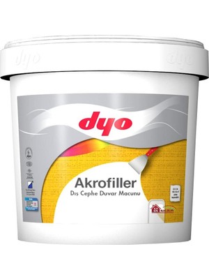 Erdo Ticaret Dyo Akrofiller Dış Cephe Macunu 4,5 kg Beyaz
