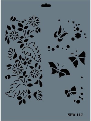 Erdo Ticaret Rich New Seri N-117 Stencil 35X25 cm