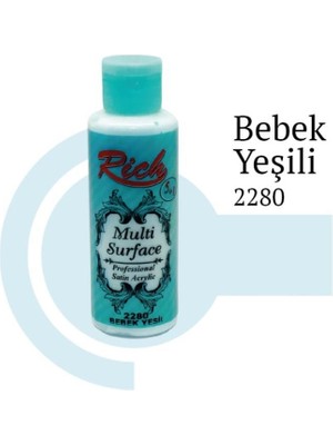 Erdo Ticaret Rich Multi Surface 2280 Bebek Yeşili Akrilik Boya 130 cc