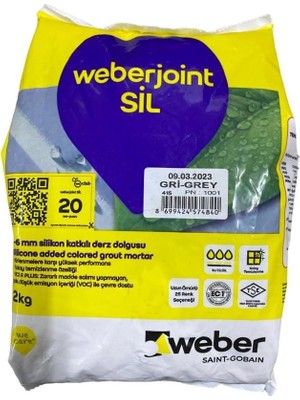 Erdo Ticaret Weber Joint Sil 415 Gri Derz Dolgu 2 kg