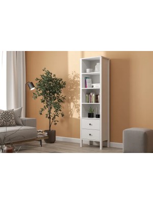 Vivense Lumera Konsol Vitrin, 2 Çekmeceli 4 Raflı