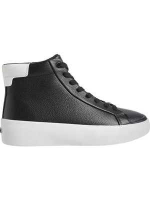 Calvin Klein Kadın / Kız Siyah Calvin Klein Vulc Hıgh Top Lth, 0gm Siyah Kadın Spor Ayakkabı