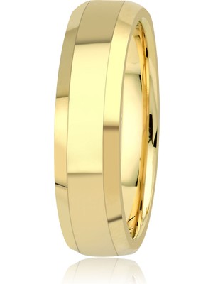 İryum Kadın 5mm Kibrit Çöpü Çatı Altın Alyans