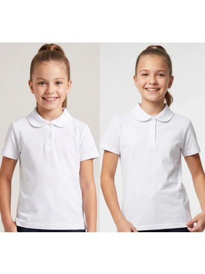 Modanino Kız Çocuk 2'li T-Shirt %100 Pamuk ve Okul Tarz 5-16 Yaş 12723AT