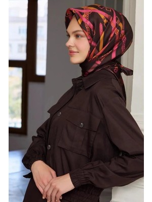Belli Twill Ipek Eşarp Kahverengi