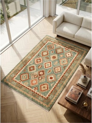 Cos.kim Dekoratif Halı Kaymaz Taban Leke Tutmaz Yıkanabilir Kilim Özel Ölçü Salon Halısı 3055