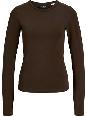 Jack & Jones Kadin Bisiklet Yaka Uzun Kollu Tisört - Celine