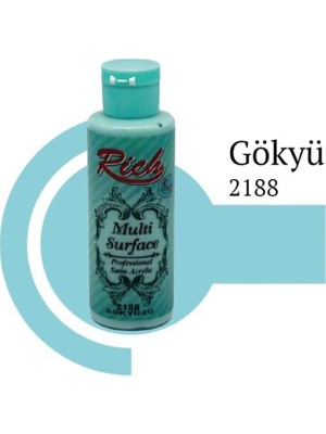 Erdo Ticaret Rich Multi Surface 2188 Gökyüzü Akrilik Boya 120 cc