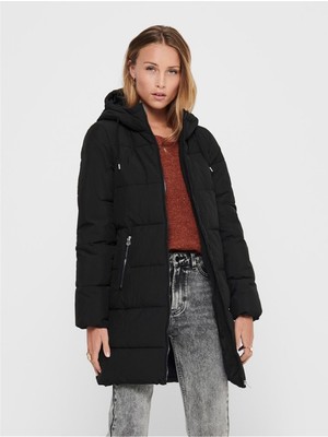 Only Dolly Long Puffer Coat Otw Noos Kadın Siyah Mont 15205369-02