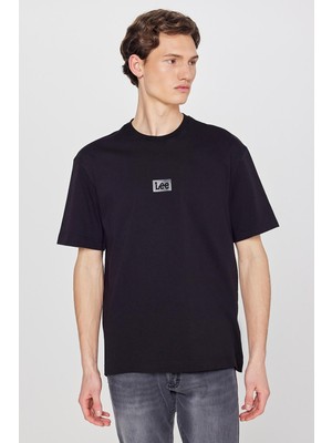 Lee Mid Logo Erkek T-Shirt L2520302001 Black