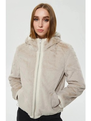 Only Kadın Ceket Ondahlia Rev. Jacket CS OTW Uzun Kol Ekru %100 Polyester Düz Tasarım