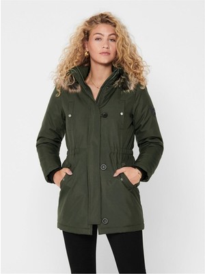 Only Kadın Parka Yeşil 15213755 Onliris Fur Winter Parka cc Otw