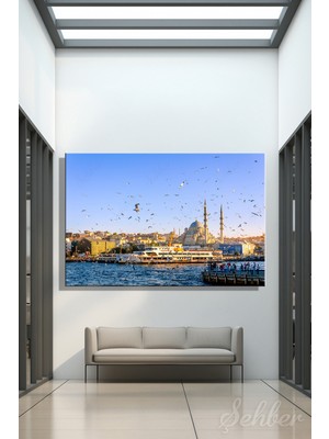 Şehber Kanvas Tablo Yatay Tekli Ev Kafe Ofis Istanbul Eminönü Yeni Cami Valide Sultan Camii 2394