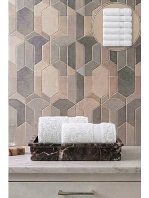 Seritaine 6'lı Işıl Premium El Havlusu 33X33CM - Açık Mavi %100 Pamuk - 600 Gr/m2