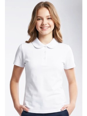 Modanino Kız Çocuk %100 Pamuk ve Okul Tarz  T-Shirt 5-16 Yaş 12724AT