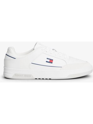 Tommy Hilfiger Cupsole Leather Erkek Beyaz Spor Ayakkabı.ybl