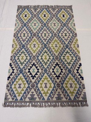 Afgan Halı El Dokuma Afgan Kilim Çift Taraf Kullanım Kök Boya 103 x 160 cm