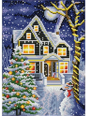 Liva Craft Elmas Mozaik Tablo Kış Gecesi – 25 x 35 cm