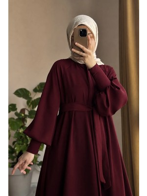 Ande Tesettür Sendy Kol Ferace - Bordo