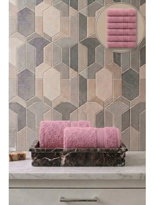 Seritaine 6'lı Işıl Premium El Havlusu 33X33CM - Açık Mavi %100 Pamuk - 600 Gr/m2