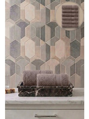 Seritaine 6'lı Işıl Premium El Havlusu 33X33CM - Açık Mavi %100 Pamuk - 600 Gr/m2