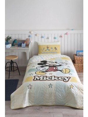 Özdilek Mickey Mouse Star Tek Kişilik Disney Lisanslı Çocuk Yatak Örtüsü Takımı