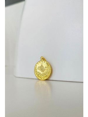 Bayar Gold 14 Ayar Altın Baskı Tuğra Kolye Ucu 1,8 cm