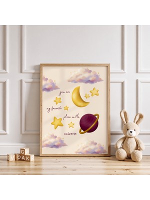 Luxor Pixels (Çerçevesiz) You Are My Favorite Place In The Universe Çocuk Odası Poster
