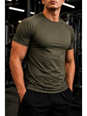 Ghassy Co. Erkek Compression Spor Tişört Slim Fit Hızlı Kuruyan Esnek Fitness Koşu Antrenman T-Shirt