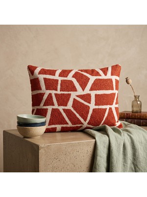 FRAMGAN Sebce Modern Geometrik Desenli Premium Boucle Kırlent