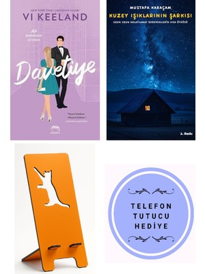 Davetiye - Vi Keeland + Kuzey Işıklarının Şarkısı + Telefon Tutucu