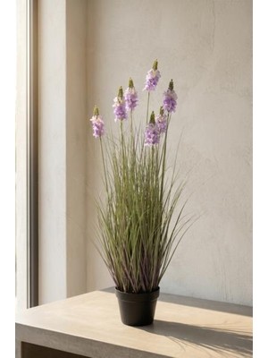 Acar Lila Şebboy Saksılı Yapay Çiçek 90CM