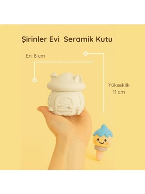 ColorBuddie Şirinler Evi Seramik Saksı/kutu | Boyanabilir Çocuk Odası Dekor