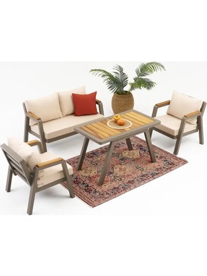Vivense Merlin Mini Bahçe Oturma Grubu, Cappucıno