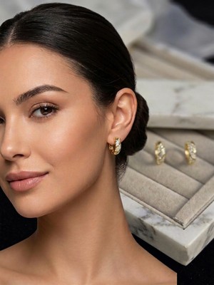CM Jewelry Mia Donna Cmjewelry Kristal Burgu Küpe