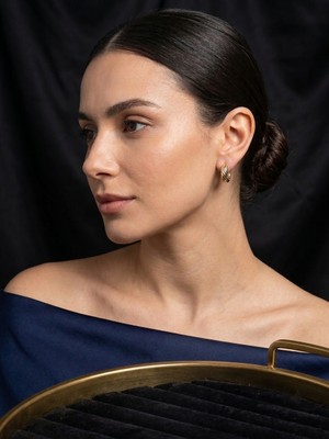 Xuping Mia Donna Xupıng Gold Italyan Burgu Halka Küpe