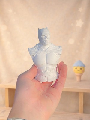 ColorBuddie Batman Büstü Boyanabilir Beton Tozu Dekoratif Obje Süper Kahraman Figür Hobi Ürünü